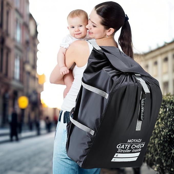 MOYAQI Stroller Travel Bag for Airplane, Gate Check Bag Backpack - Image 6