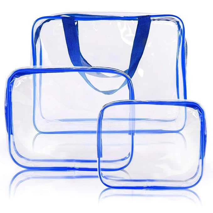 4Pcs Crystal Clear PVC Travel Toiletry Bag Kit - Image 6