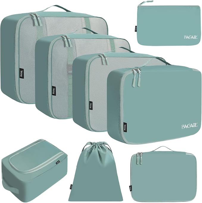 BAGAIL 8 Set Packing Cubes Luggage Packing Organizers by BAGAIL