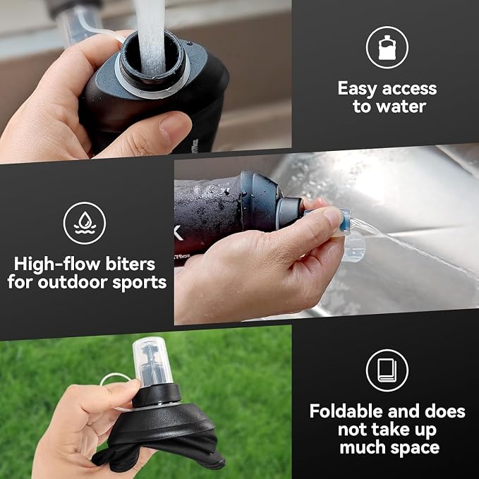 AXEN Soft Flask TPU Foldable Running Hydration Flask, Soft Collapsible Water - Image 3