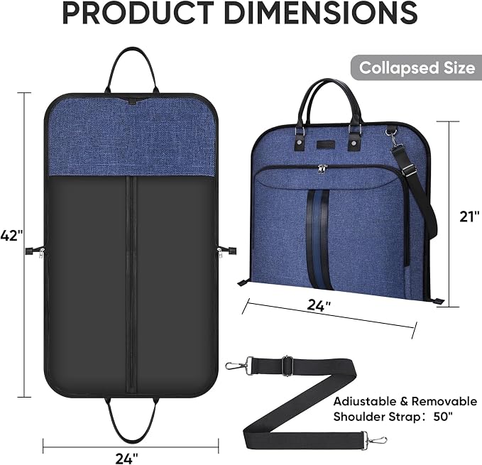 BALEINE Travel Garment Bag, Travel Suit Bag - Image 4