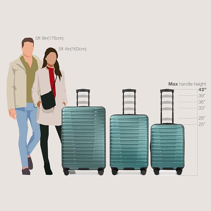 U.S. Traveler Boren Polycarbonate Hardside Rugged Travel Suitcase Luggage - Image 8