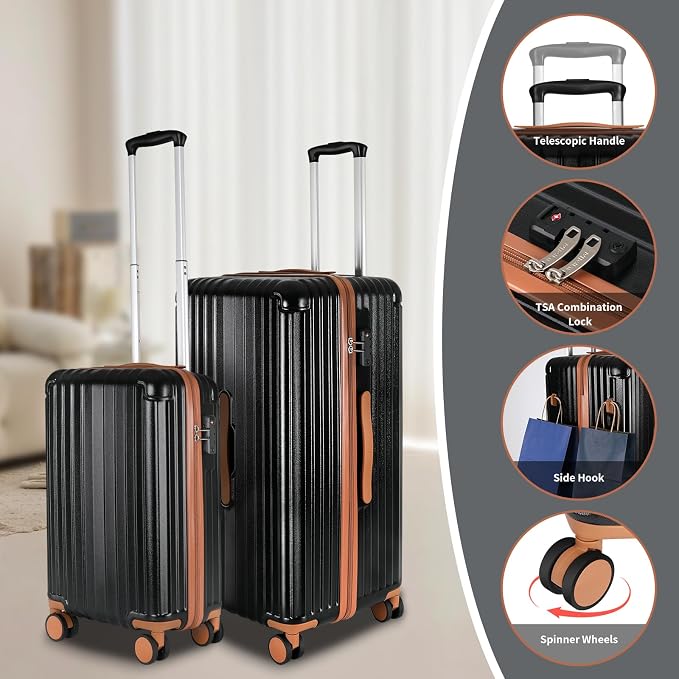 Carry-on 20 Inch and 28 Inch Square Thickened ABS+PC Hard Shell luggage - Image 6