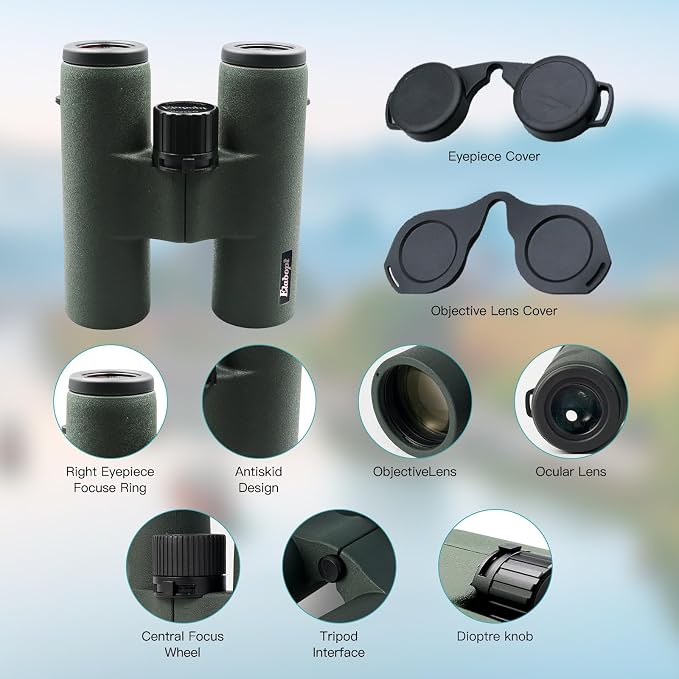 8x42EDII Compact Binoculars for Adults – High-Powered BAK4 Prisms, Diamond - Image 2