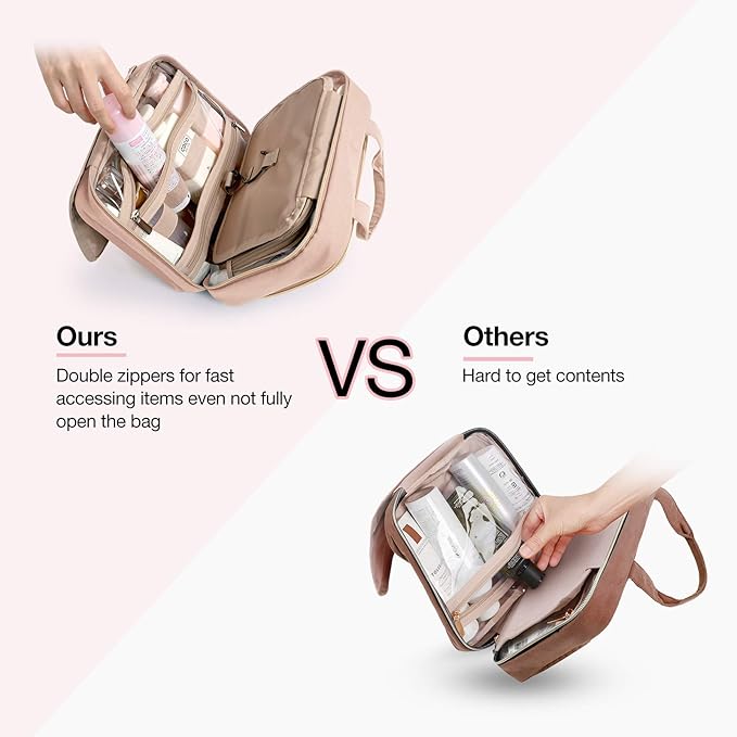 BAGSMART Toiletry Bag Hanging Travel Makeup Organizer - Image 5
