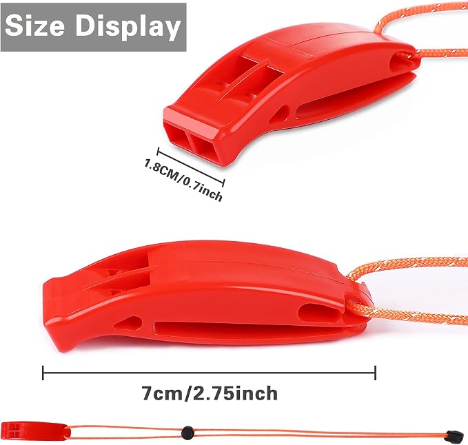JULBEAR 6PCS Safety Survival Whistles - Image 2