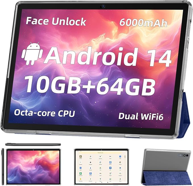 Android 14 Tablet, 10 inch Tablets, Octa Core Processor, 10GB+64GB+512GB by TUOHAITIMEAndroid15Tablet