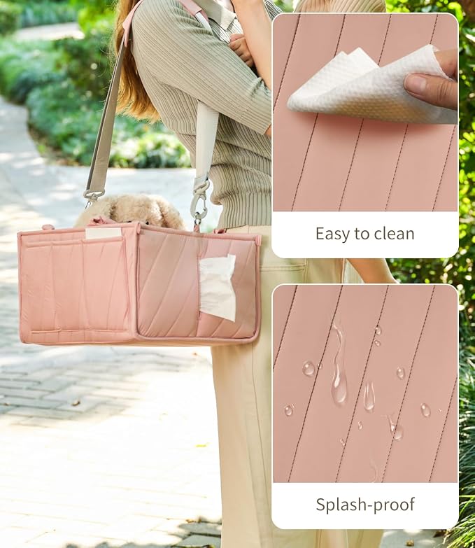 Diaper Caddy Organizer for Baby Essentials – Soft Blush Pink Storage Basket - Image 5