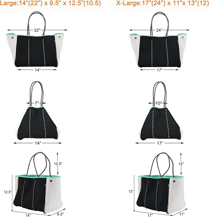 QOGiR Neoprene Multipurpose Beach Bag Tote - Image 5