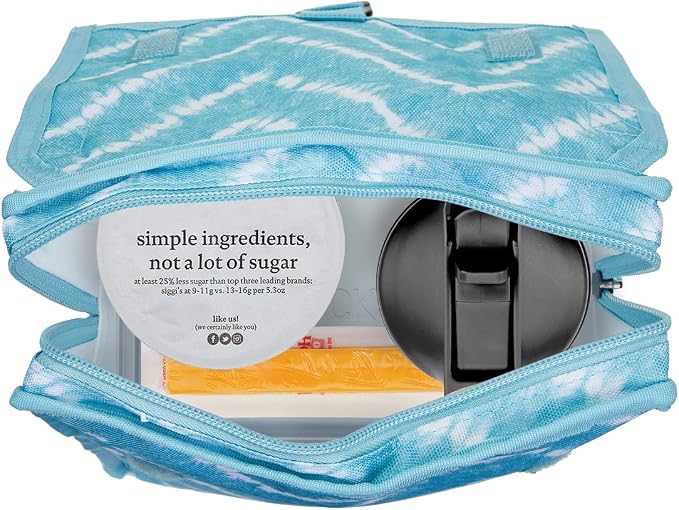 Freezable Lunch Bag, Aqua Tie Dye - Image 5