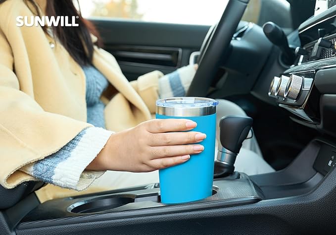 SUNWILL Travel Coffee Tumbler 20 oz, Insulated Mug - Image 6