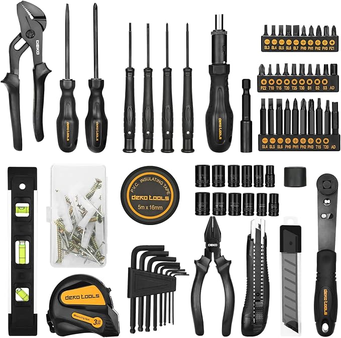 DEKOPRO 150 Piece Tool Set, General Household Hand Tool Kit, Home Repair Tool - Image 3