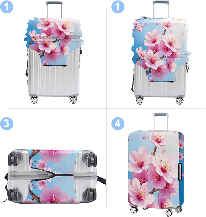 Luggage Cover Washable Suitcase Protector Anti-Scratch, Stretchable Fit - Image 5