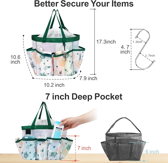 F-color Mesh Shower Caddy Portable - Image 5