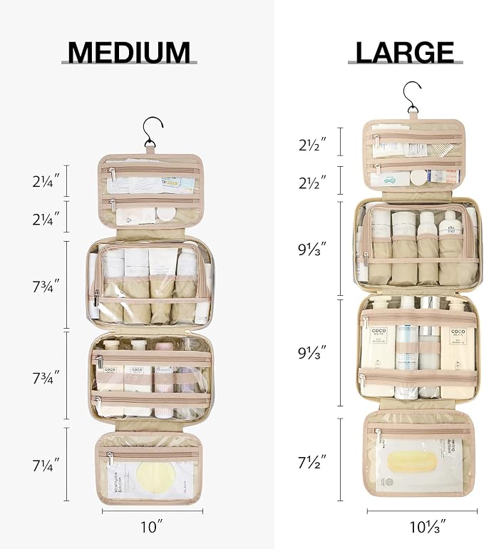 BAGSMART Toiletry Bag Hanging Travel Makeup Organizer - Image 7