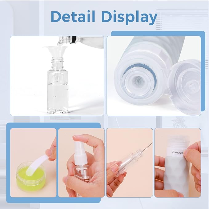 16pack Travel Bottles for Toiletries, TSA Approved Travel Size Containers Set - Image 5
