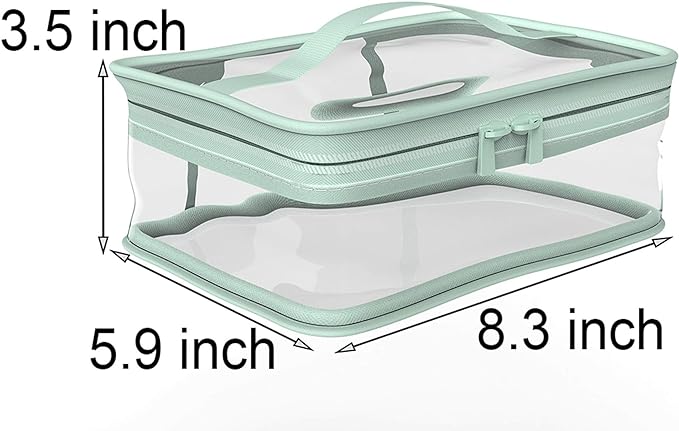Makeup Bag Zipper Waterproof Portable Travel Storage Pouch 2 Pcs - Image 3
