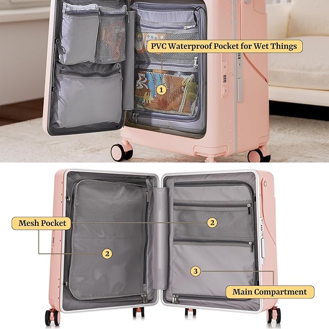 20" Hardshell Carry On Suitcase - Image 3