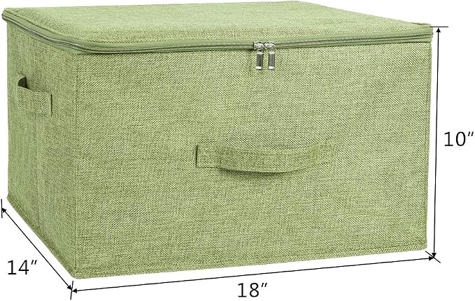 ANMINY 3PCS Storage Bins with Zipper Lids 36 Qt Lidded Fabric Storage Boxes - Image 3