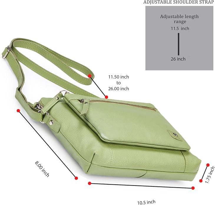 Wise Owl Accessories Small Soft Pebbled Real Leather Crossbody Handbags Purses - Image 2
