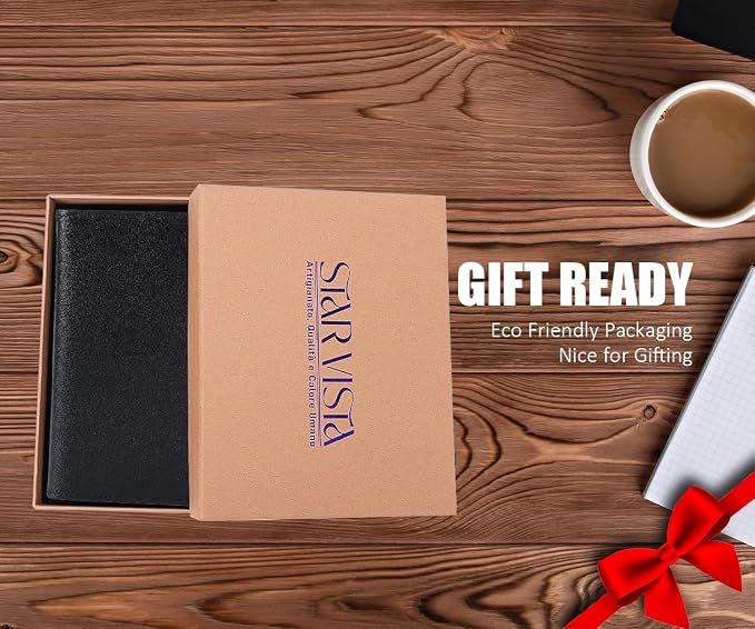 STAR VISTA Albatross Leather Travel Passport Holder, Minimalist Design - Image 8