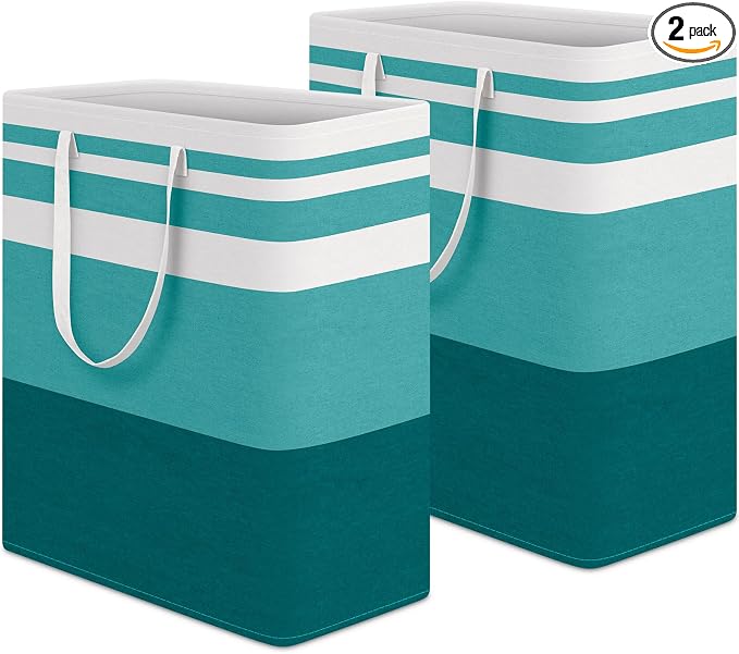 HomeHacks 2-Pack Large Laundry Basket, Waterproof, Freestanding Laundry Hamper by HomeHacks