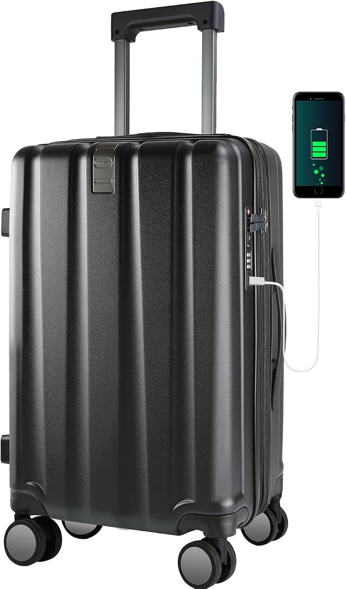 KROSER Hardside Expandable Carry On Luggage by KROSER