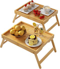 Bed Tray Table with Folding Legs, Bamboo Breakfast in Bed by Unknown