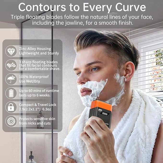 Electric Razor for Men, Mini Foil Shaver - Image 2