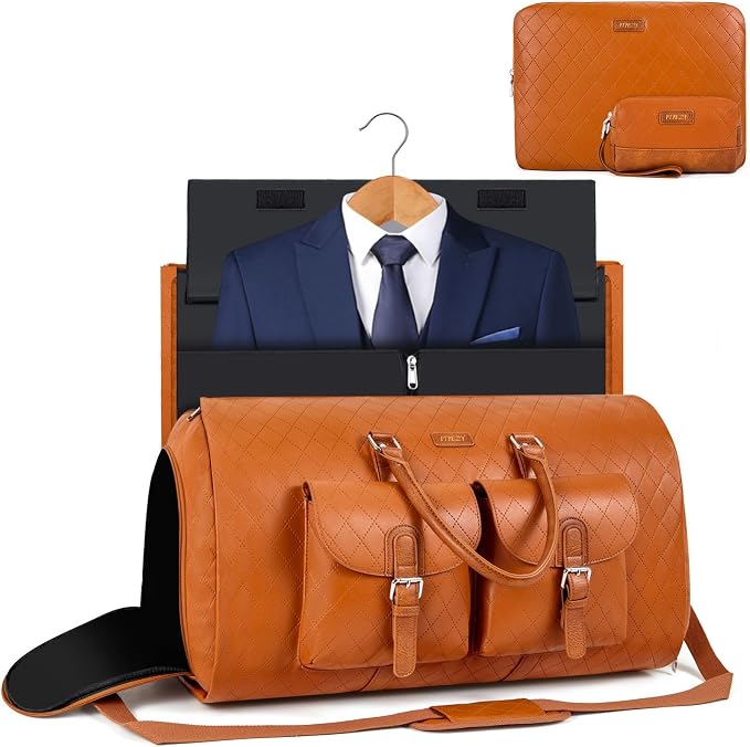 Garment Bag for Travel, Convertible Carry on Garment Duffel Bag for Men 3Pcs - Image 2
