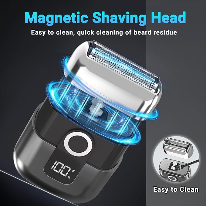 Electric Foil Shavers for Men: Mini Electric Razor, Foil Shaver for Face - Image 4