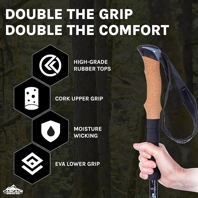Cascade Mountain Tech Trekking Poles - Image 3