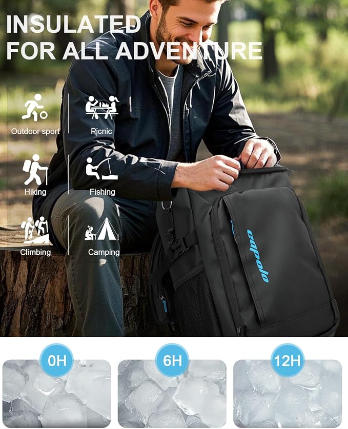 Capolo 36/45 Cans Cooler Backpack Insulated Waterproof - Image 2