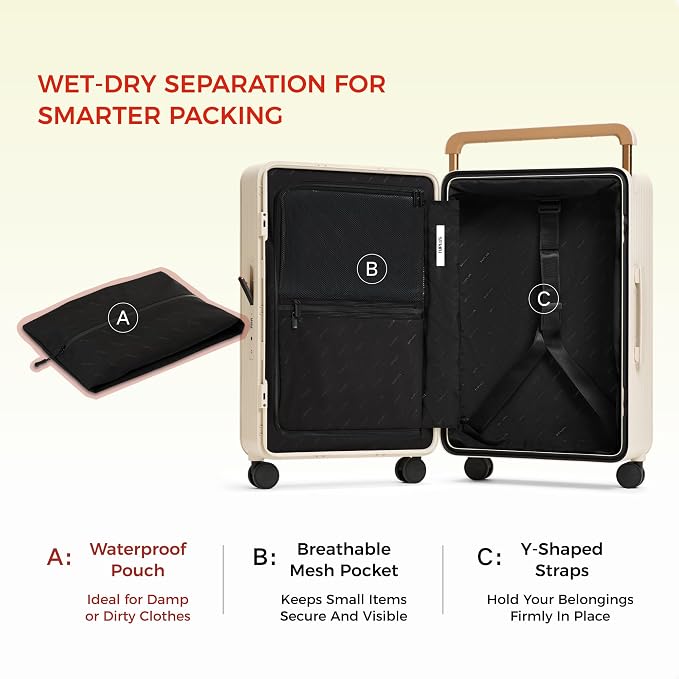 TUPLUS 20” Carry-On Hardside Luggage Lightweight ABS Travel Suitcase - Image 5