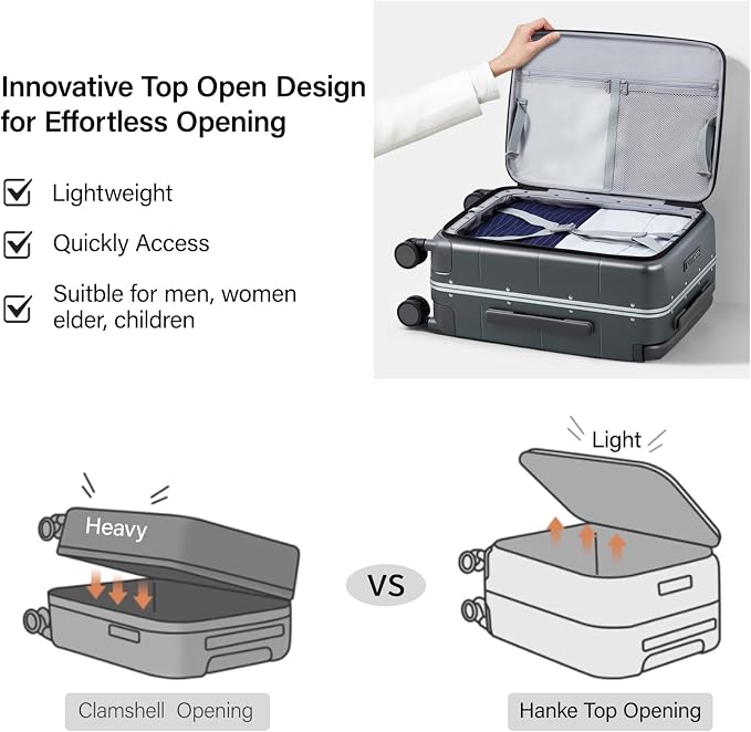 Hanke Top Opening 24 Inch Luggage - Image 2