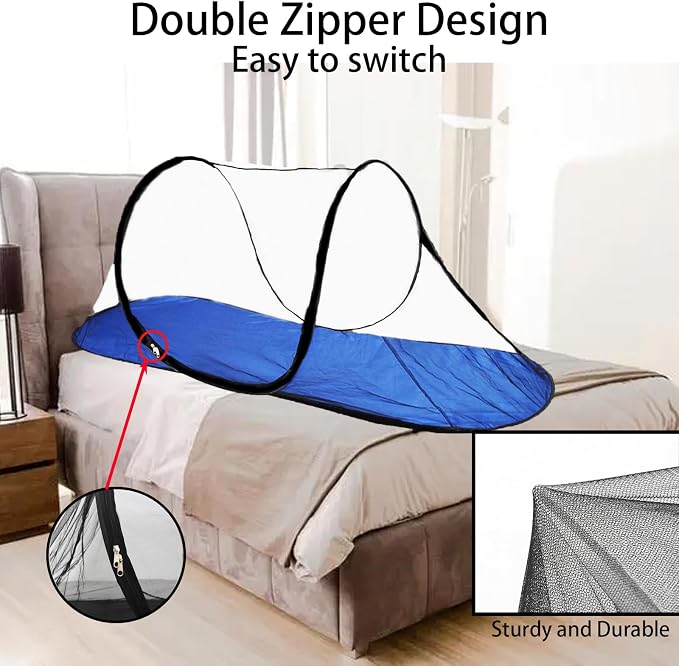 CMINGJ Large Pop Up Mosquito Tent, Portable Foldable Mosquito Net - Image 5