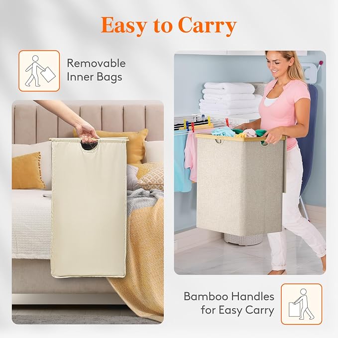 Lifewit 120L Double Laundry Hamper - Image 5