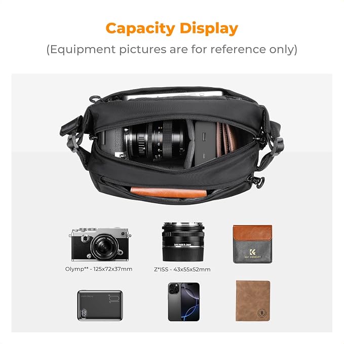 K&F Concept 2 in 1 Sling Bag Everyday Shoulder Bag & Multifunction Photography - Image 2