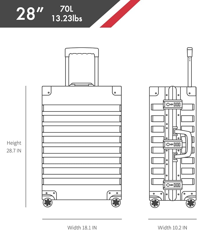 TRAVELKING All Aluminum Luggage - Image 7