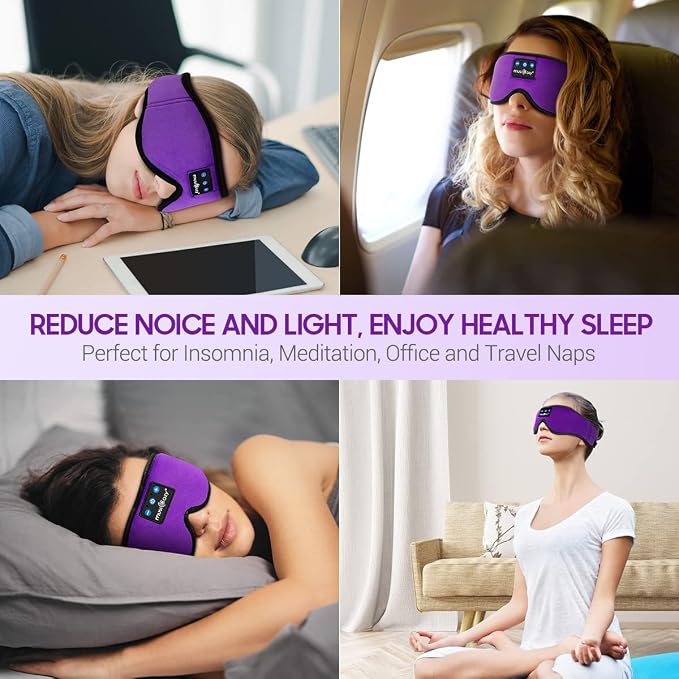 MUSICOZY Sleep Mask with Bluetooth Headphones, Sleeping Headphones Bluetooth - Image 7