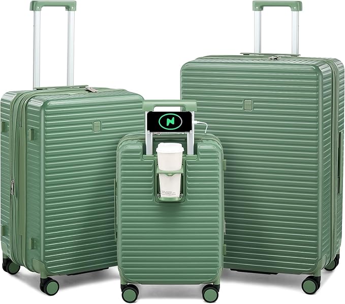 Hard Shell Suitcases Expandable Travel Luggage Sets 3 Piece, Carry on and Check by HanTrip