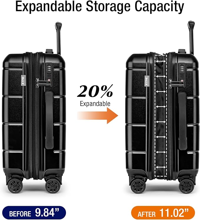 KYME Carry On Luggage 22x14x9 Airline Approved Expandable - Image 2