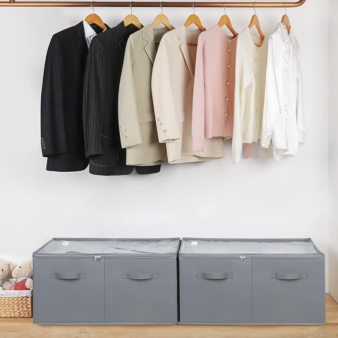 Shoe Organizer for Closet 2 Pack, Foldable Shoe Box - Image 6