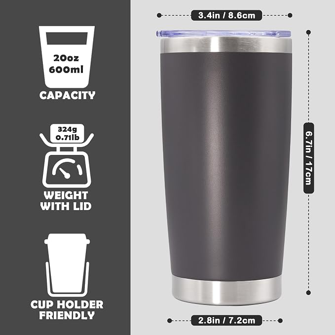 20oz Tumbler Stainless Steel Tumbler Cup - Image 4