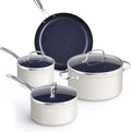 Nuwave Healthy Duralon Blue Ceramic Nonstick Coated 7pc Cookware Set, by NuWave