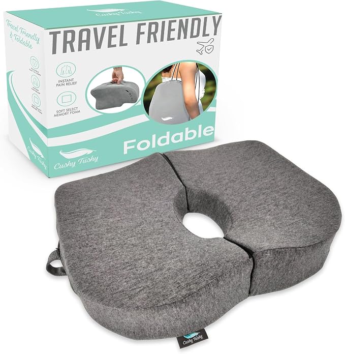 Premium Foldable Travel Tailbone Seat Cushion by CushyTushy