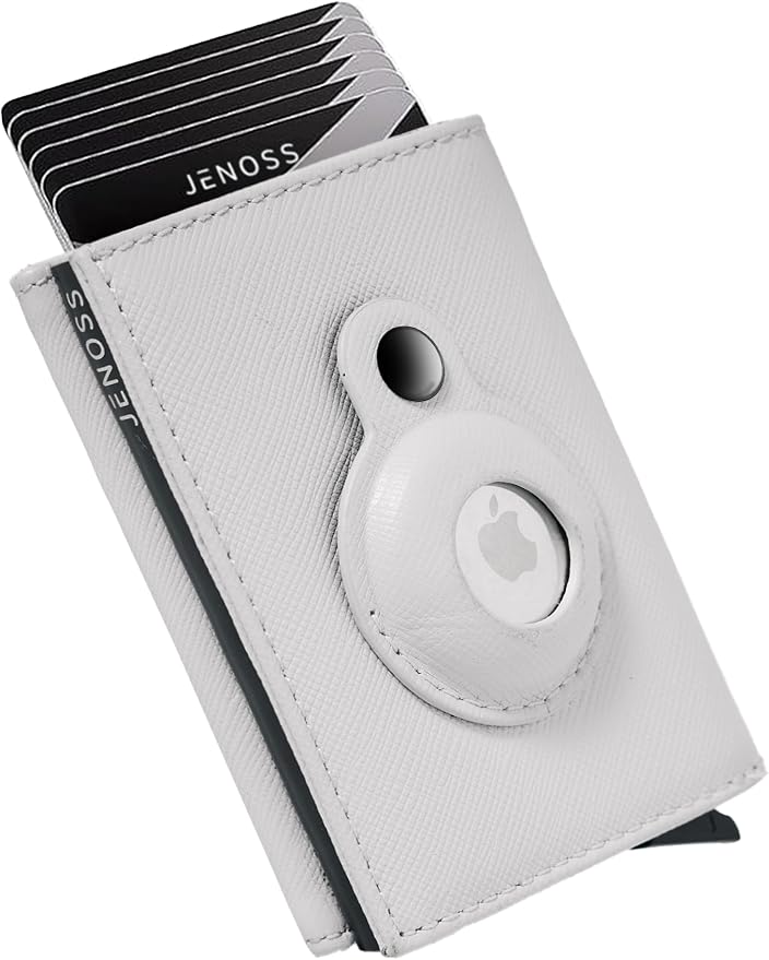 Jenoss Smart AirTag Wallet for Men & Women: Full Grain Leather, Handcrafted by Jenoss-FinestSmartWallet