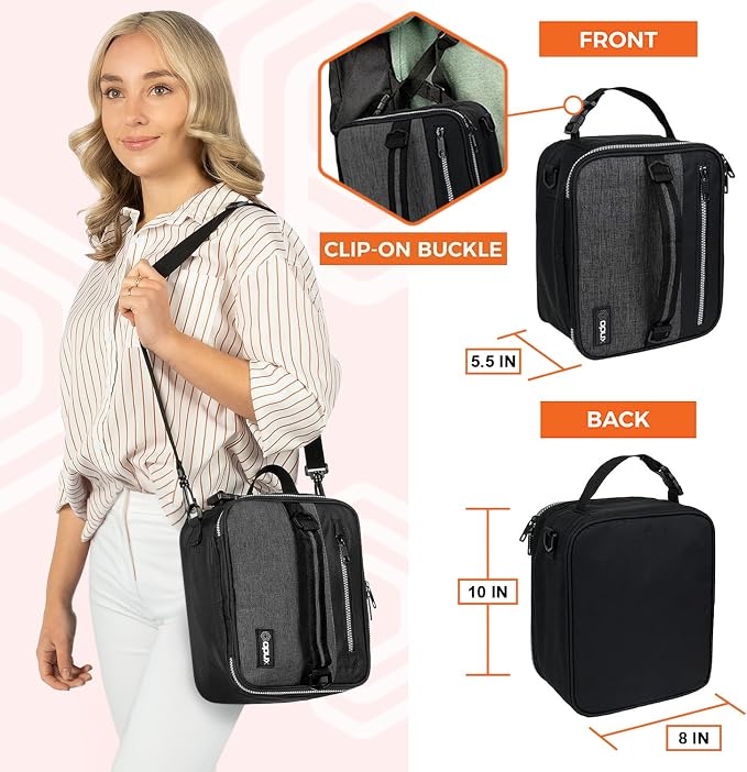 opux Insulated Lunch Box for Men Women Adult, Compact Lunch Bag for Kids Boy - Image 2