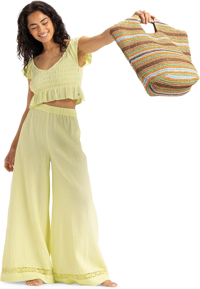 Roxy Women's Beach Tote Bag | Travel | Vacation | Straw | Lightweight | - Image 3
