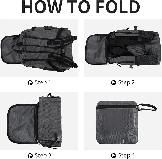 Hiking Daypack, 30L Waterproof Hiking Backpack Packable Lightweight Travel Day - Image 3